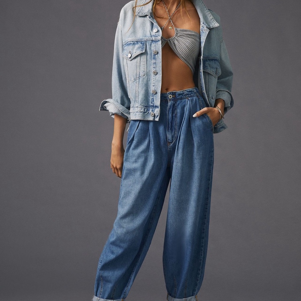 Pilcro Blue Boyfriend Jeans